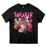 Black Pink and white sneaker girl Heavy Core Tee - RanaPortraitStore