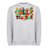 Heather Grey jolly teacher Heavyweight Sweatshirt - AdoDesignShop