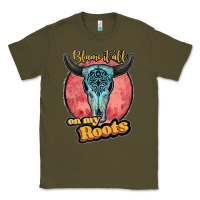 Army Green blame it all on my roots black Classic Tee - JahusDesignShop