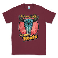 Burgundy blame it all on my roots black Classic Tee - JahusDesignShop