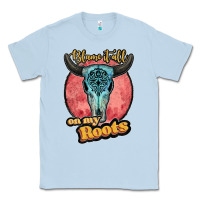 Dusty Blue blame it all on my roots black Classic Tee - JahusDesignShop