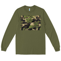 Army Green camouflage background Long Sleeve Tee - BarkalooDesign
