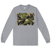 Heather Grey camouflage background Long Sleeve Tee - BarkalooDesign