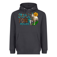 Smoke Small Town Mama With Sheeps Heavyweight Hoodie - BundleAndBundleShop