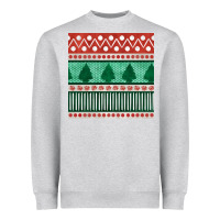 Heather Grey christmas trees hand drawn seamless pattern Heavyweight Sweatshirt - BundleAndBundleShop