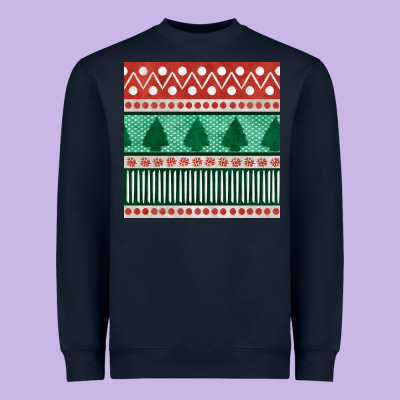 Christmas Trees Hand Drawn Seamless Pattern Heavyweight Sweatshirt Designed By Bundleandbundleshop