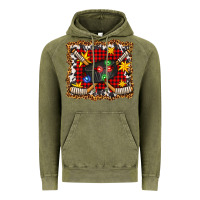 Vintage Olive hockey christmas with lights and stars Vintage Hoodie - FaDigitalArtStudio