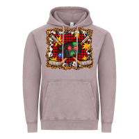 Vintage Zinc hockey christmas with lights and stars Vintage Hoodie - FaDigitalArtStudio