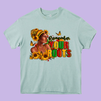 Heavy Core Tee Remember your roots Afro American
