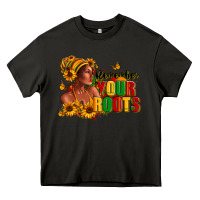 Asphalt Remember your roots Afro American Heavy Core Tee - RanaPortraitStore