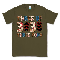 Army Green three up three down Classic Tee - AdoDesignShop