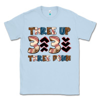 Dusty Blue three up three down Classic Tee - AdoDesignShop