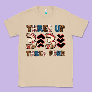 Three Up Three Down Classic Tee Designed By Adodesignshop