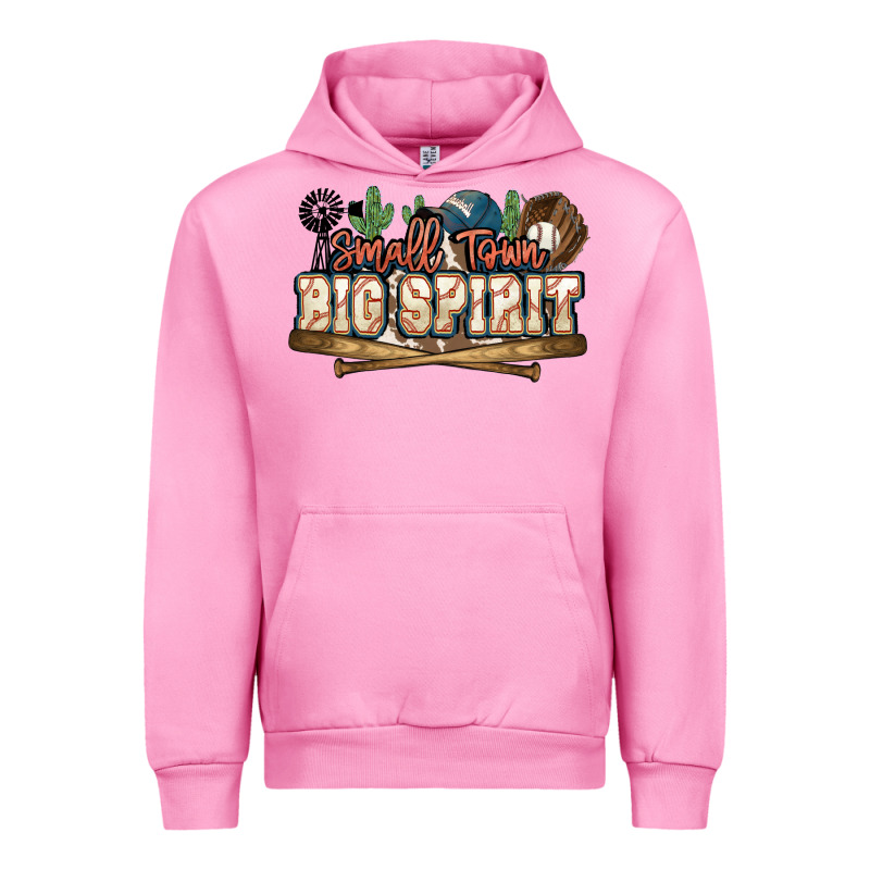 Small Town Big Spirit Baseball Urban Hoodie by HowdyJamesFarm | Teevron