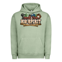 Pigment Oil Green Small town big spirit Baseball Urban Hoodie - HowdyJamesFarm