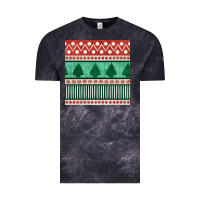 Cloud Black christmas trees hand drawn seamless pattern Vintage Tee - BundleAndBundleShop
