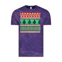 Cloud Purple christmas trees hand drawn seamless pattern Vintage Tee - BundleAndBundleShop