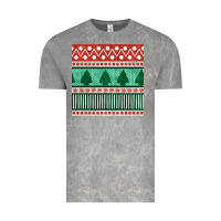 Cloud Rock christmas trees hand drawn seamless pattern Vintage Tee - BundleAndBundleShop
