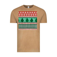 Vintage Camel christmas trees hand drawn seamless pattern Vintage Tee - BundleAndBundleShop
