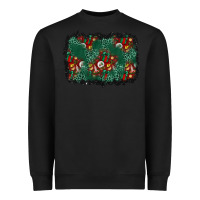 Black christmas gift box and leopard background Heavyweight Sweatshirt - BundleAndBundleShop