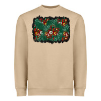 Mushroom christmas gift box and leopard background Heavyweight Sweatshirt - BundleAndBundleShop