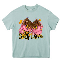 Arona Self love pink afro nails Heavy Core Tee - RanaPortraitStore