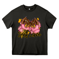 Asphalt Self love pink afro nails Heavy Core Tee - RanaPortraitStore