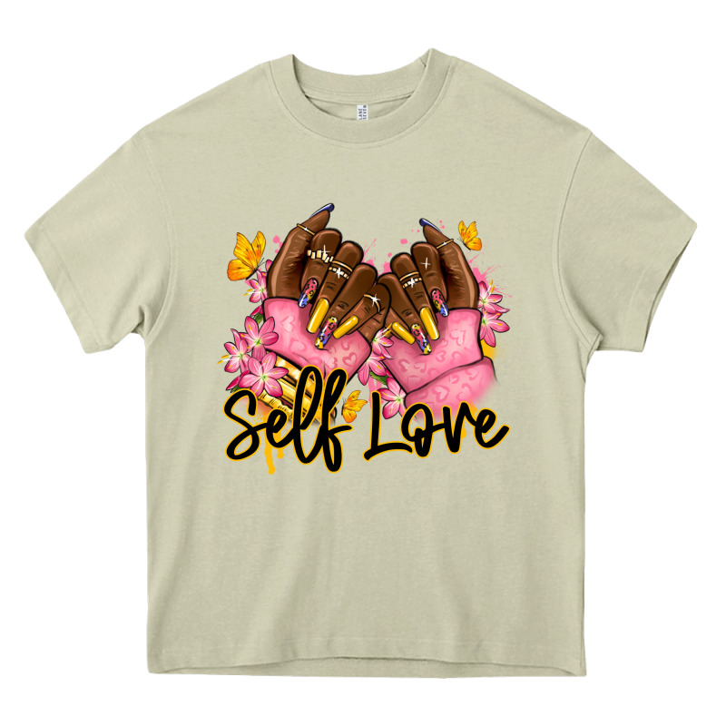 Self Love Pink Afro Nails Heavy Core Tee by RanaPortraitStore | Teevron