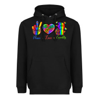 Black Peace Love Equality Heavyweight Hoodie - BundleAndBundleShop