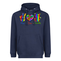 Navy Peace Love Equality Heavyweight Hoodie - BundleAndBundleShop