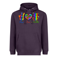 Plum Peace Love Equality Heavyweight Hoodie - BundleAndBundleShop