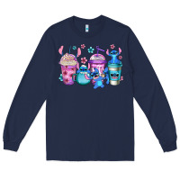 Navy stitch coffee Long Sleeve Tee - Jasminsmagicworld