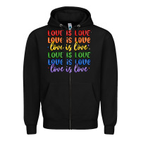 Black love is love lgbtq Zipper Hoodie - MaliasSmallBusiness