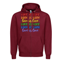 Love Is Love Lgbtq Zipper Hoodie | Teevron