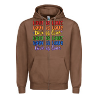 Chestnut love is love lgbtq Zipper Hoodie - MaliasSmallBusiness