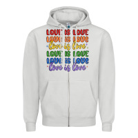 Dove Grey love is love lgbtq Zipper Hoodie - MaliasSmallBusiness