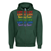 Sports Green love is love lgbtq Zipper Hoodie - MaliasSmallBusiness