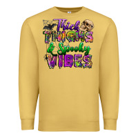 Antique Gold thick thighs and spooky vibes Premium Sweatshirt - BundleAndBundleShop