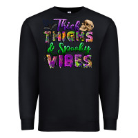 Black thick thighs and spooky vibes Premium Sweatshirt - BundleAndBundleShop