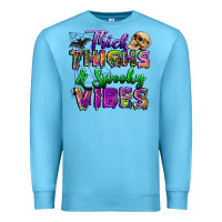 Ocean Blue thick thighs and spooky vibes Premium Sweatshirt - BundleAndBundleShop