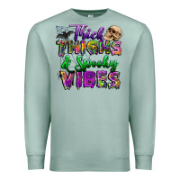 Seafoam thick thighs and spooky vibes Premium Sweatshirt - BundleAndBundleShop