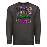 Smoke thick thighs and spooky vibes Premium Sweatshirt - BundleAndBundleShop