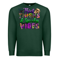 Sports Green thick thighs and spooky vibes Premium Sweatshirt - BundleAndBundleShop