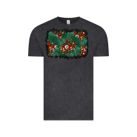 Vintage Black christmas gift box and leopard background Vintage Tee - BundleAndBundleShop