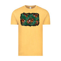 Vintage Mustard christmas gift box and leopard background Vintage Tee - BundleAndBundleShop