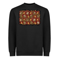 Black christmas gingerbread man and house background Heavyweight Sweatshirt - BundleAndBundleShop