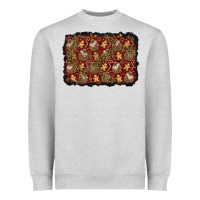 Christmas Gingerbread Man And House Background Heavyweight Sweatshirt | Teevron