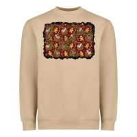 Mushroom christmas gingerbread man and house background Heavyweight Sweatshirt - BundleAndBundleShop
