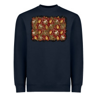 Navy christmas gingerbread man and house background Heavyweight Sweatshirt - BundleAndBundleShop