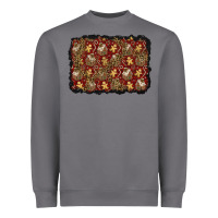 Storm christmas gingerbread man and house background Heavyweight Sweatshirt - BundleAndBundleShop